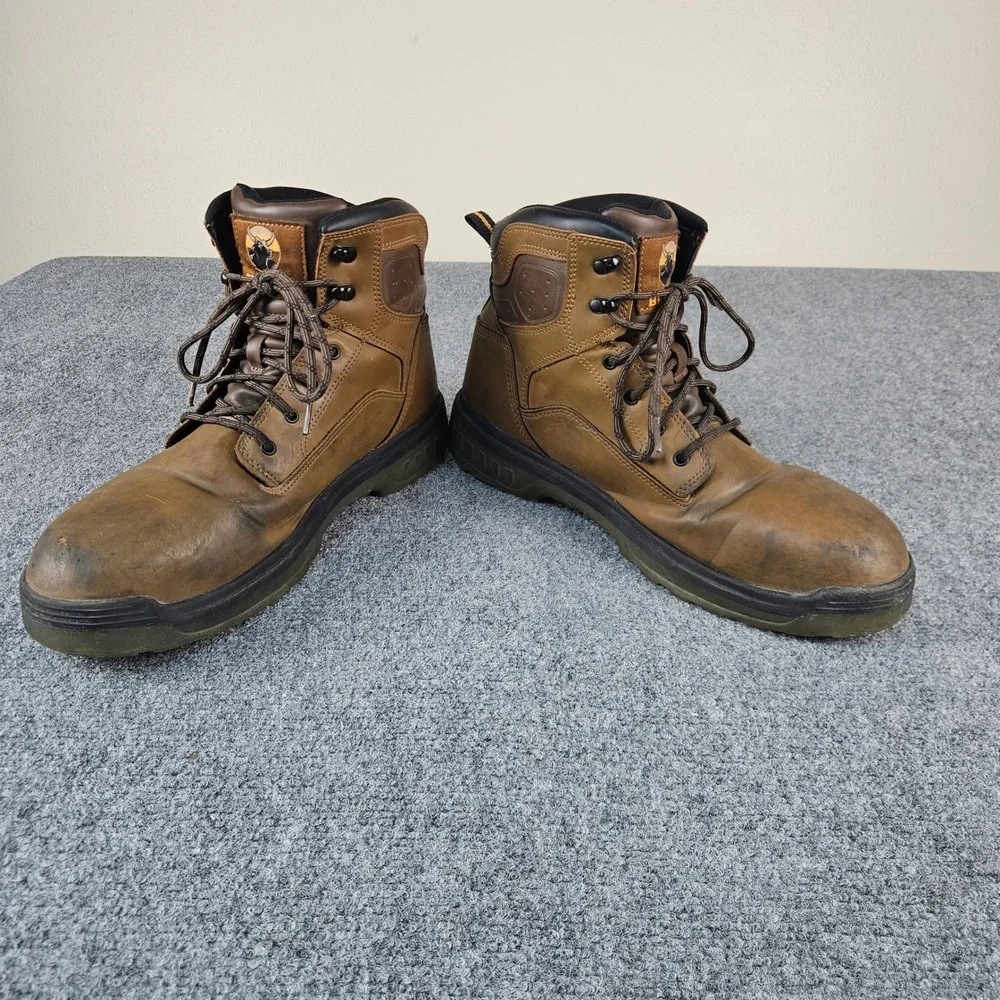 Brahma Mens Steel Toe Work Boots Brown MNBR22EZ001 ASTM F2413-18 Size 12‎